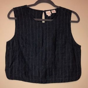 NWOT Cropped Linen Tank